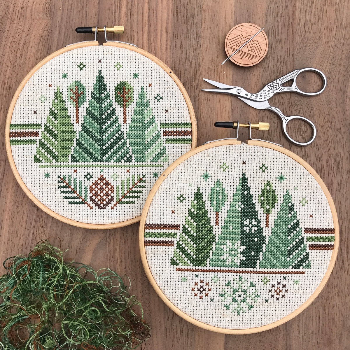 Pine Trees Cross Stitch Kit – Pigeon Coop